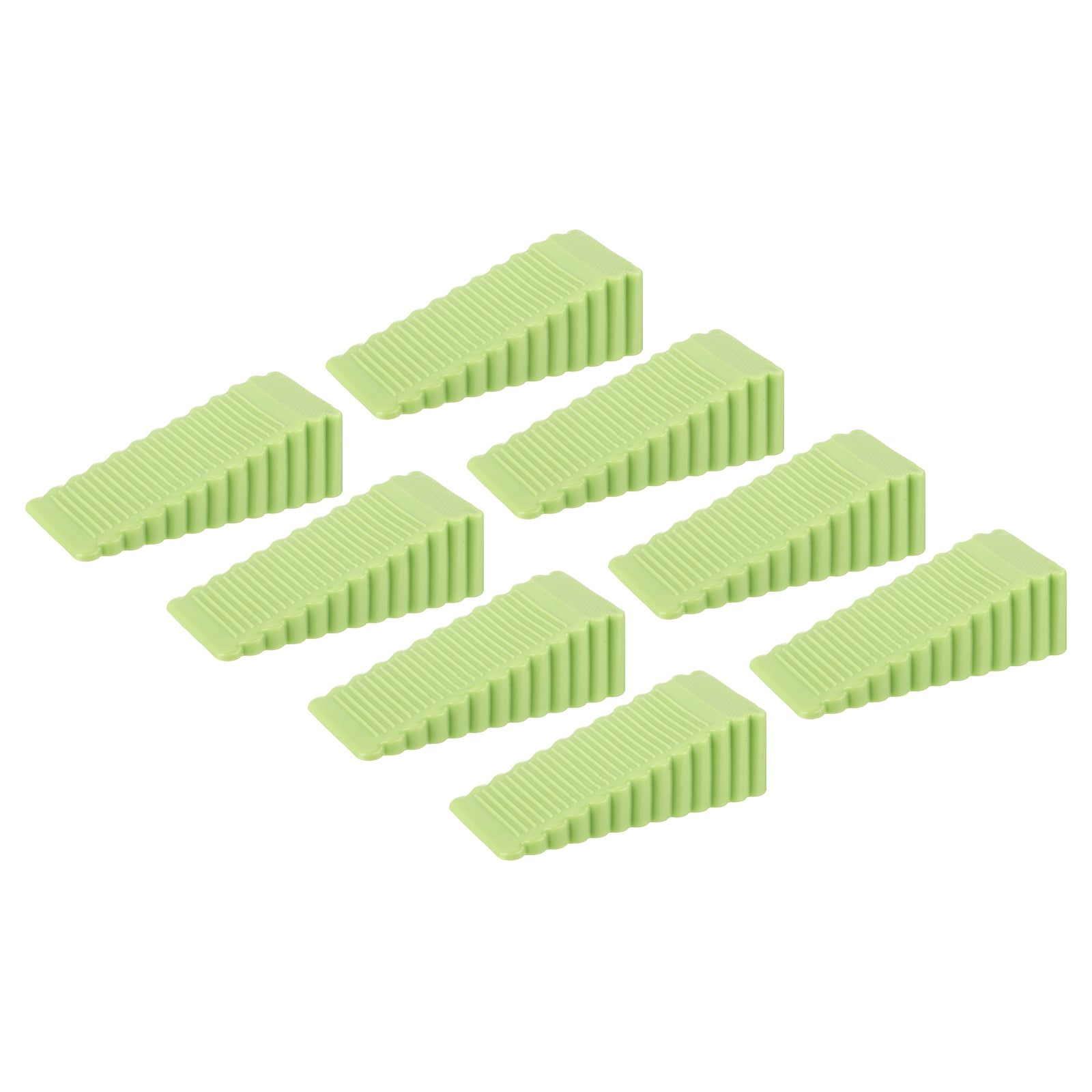 Uxcell 8 Pack 1.10" ABS Door Stoppers for Bottom Door Stop Wedge, Green