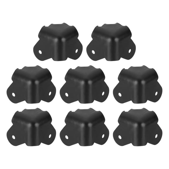 Uxcell 8 Pack 1.46" x 1.46" Speaker Corner Protectors, Iron Box Corner Edge Guard Box Corner Edge Guard for Speaker, Guitar, Stage, Cabinet, Accessories Replacement, Black