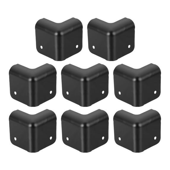 Uxcell 8 Pack 1.85" x 1.85" Speaker Corner Protectors, Iron Box Corner Edge Guard Box Corner Square Edge Guard for Speaker, Guitar, Stage, Cabinets, Accessories Replacement, Black