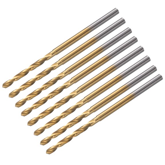 Uxcell 8 Pack 2mm Micro Engraving Drill Bits High-Speed Steel Titanium Coated for DIY Resin