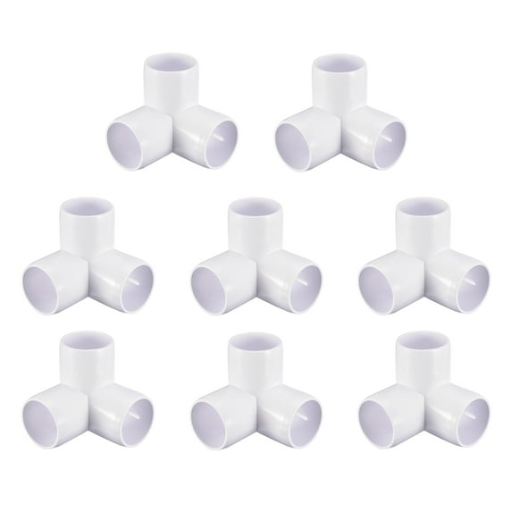 Uxcell 8 Pack 3 Way Elbow Fittings, 1/4 Inch Pipe Fitting Connector