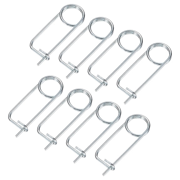 Uxcell 8-Pack Brooch Shape Cotter Safety Pin, M2x29mm Spring Steel Pins Quick Lock Brooch Fastener Heavy Retainer Clips