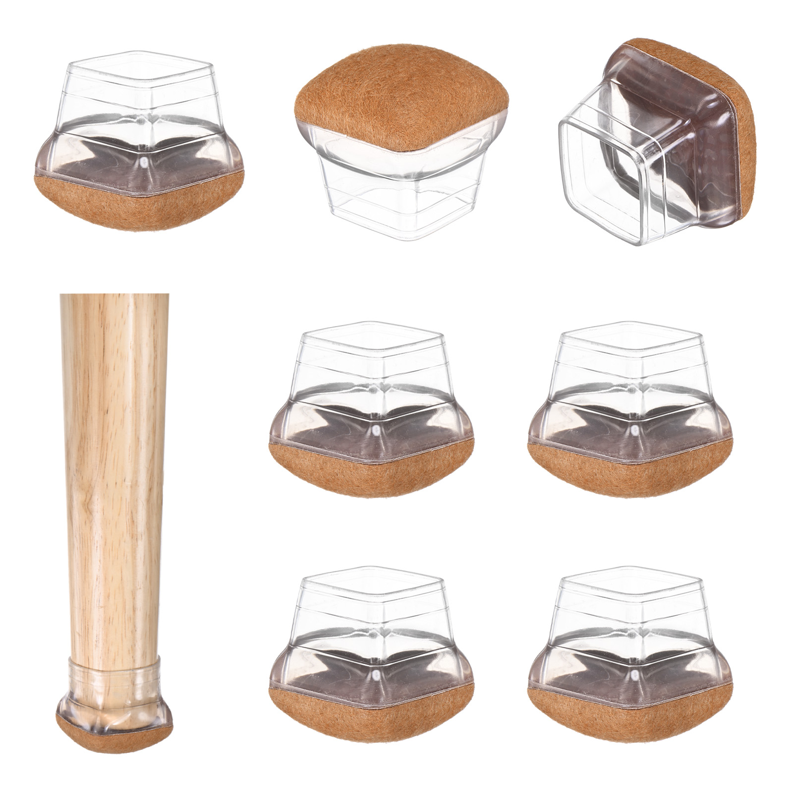 Uxcell 8-Pack Chair Leg Floor Protectors, 1