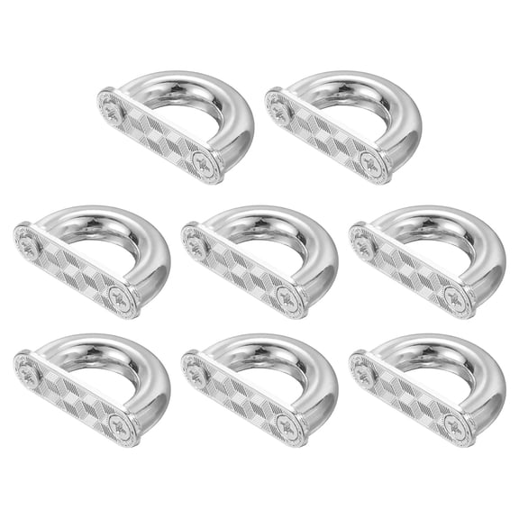 Uxcell 8-Pack D-Ring Connector Buckles, Alloy Arch Bridge Buckle for DIY Leather Craft and Backpack Making[White Silver]