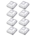 thumbnail image 1 of Uxcell 8 Pack Fence Post Cap Fit 2" x 2" OD Pipe, Galvanized Steel Deck Post Cover Square Decking Caps for Mailbox Outdoor Chain Link Wood/Metal Fence Deck Railing, Silver, 1 of 6
