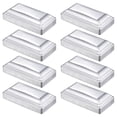 thumbnail image 1 of Uxcell 8 Pack Fence Post Cap Fit 4" x 2" OD Pipe, Galvanized Steel Deck Post Cover Square Decking Caps for Mailbox Outdoor Chain Link Wood/Metal Fence Deck Railing, Silver, 1 of 6