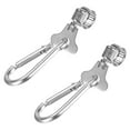 thumbnail image 1 of Uxcell FlagPole Ring Adjustable FlagPole Clip with FlagPole Clamp Silver 0.2-0.5 Inch 2pcs, 1 of 7