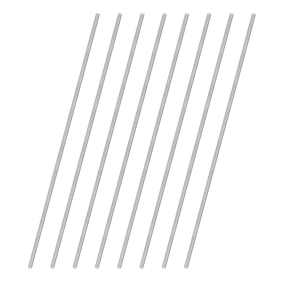Uxcell 8-Pack Fully Threaded Rod, M3x180mm 304 Stainless Steel Right Hand Thread Bar Studs