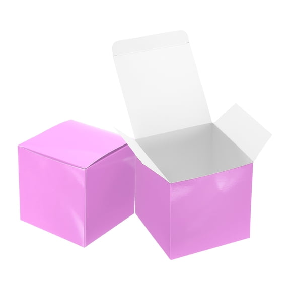 Uxcell 8 Pack Gift Boxes, 4.7" Square Cardboard Craft Box with Lids, Favor Treat Candy Container for Gift Wrapping, Wedding, Holiday, Birthday, Graduation, Party Supplies, Purple