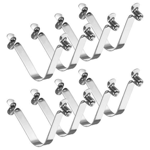 Uxcell 8-Pack Kayak Paddle Snap 6mmx48mm Double Button V Shaped Spring Steel