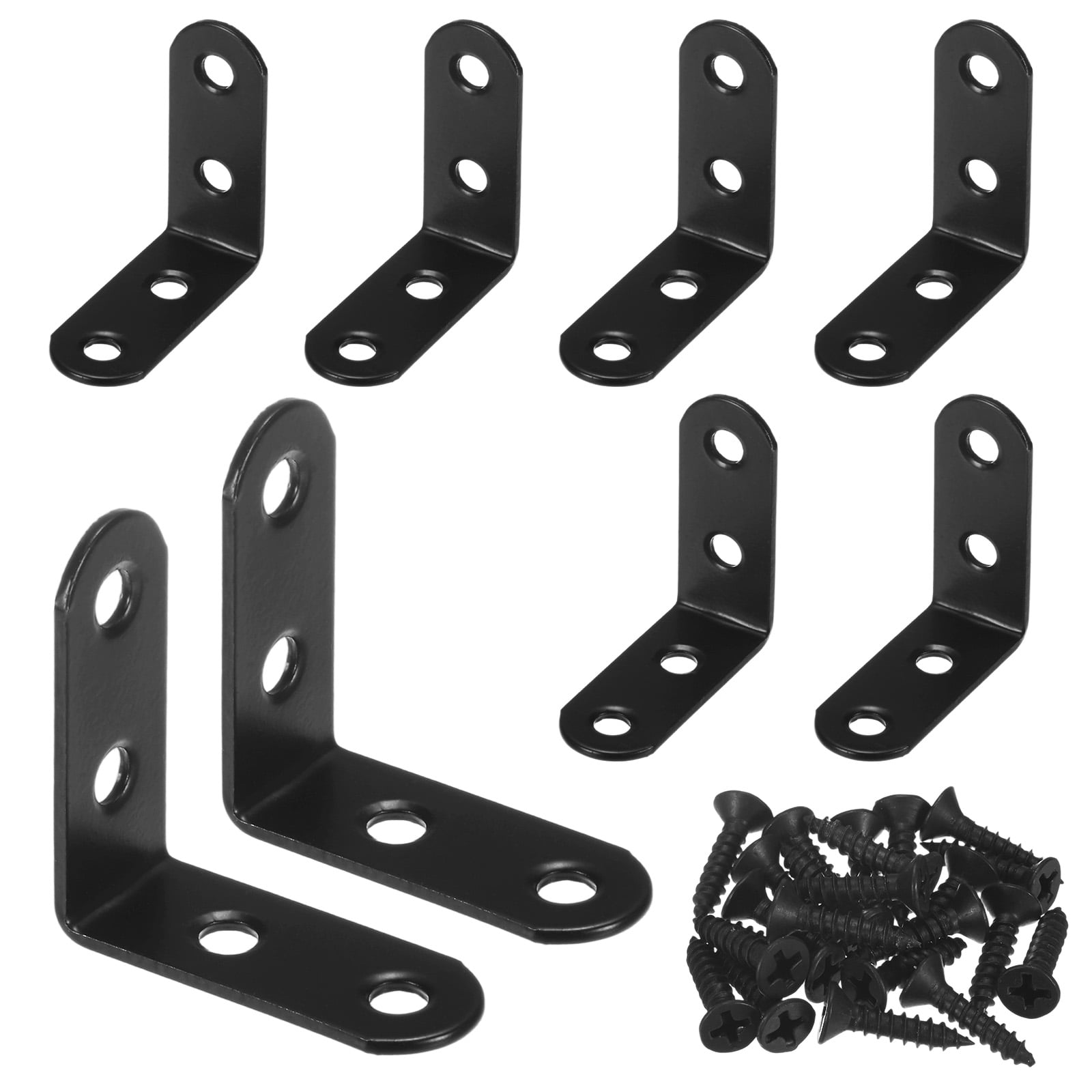 Uxcell 8-Pack L-Shape Corner Brace, 1.57 x 1.57 in Stainless Steel ...