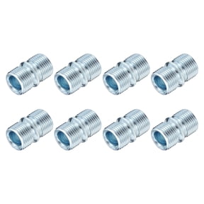 Uxcell 8 Pack Metal Rack Connector, 0.83" x 0.5" Wire Shelving Poles Coarse Thread Connector Shelf Holder Connection for Storage Shelf Wire Shelving Unit Replacement Parts, Silver