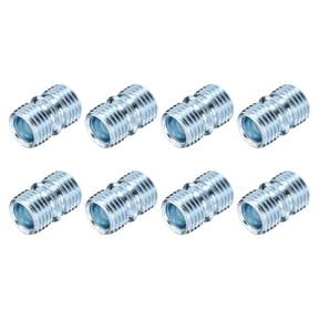 Uxcell 8 Pack Metal Rack Connector, 0.87" x 0.63" Wire Shelving Poles Coarse Thread Connector Shelf Holder Connection for Storage Shelf Wire Shelving Unit Replacement Parts, Silver