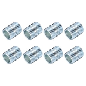 Uxcell 8 Pack Metal Rack Connector, 0.87" x 0.75" Wire Shelving Poles Coarse Thread Connector Shelf Holder Connection for Storage Shelf Wire Shelving Unit Replacement Parts, Silver
