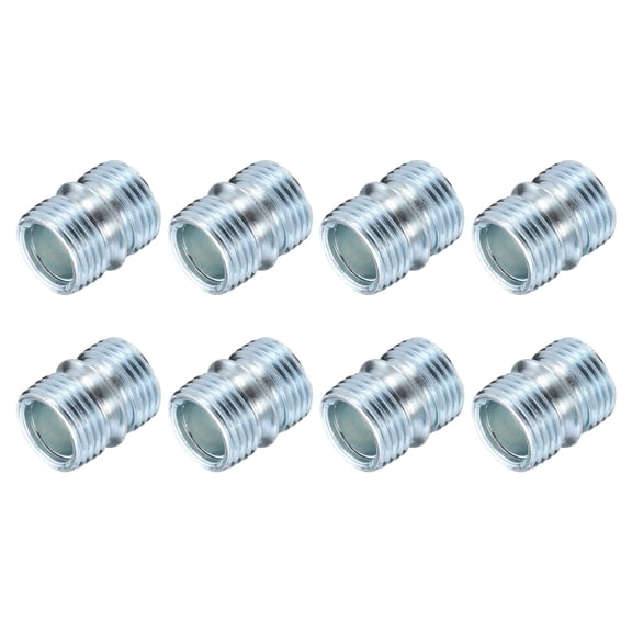 Uxcell 8 Pack Metal Rack Connector, 0.87" x 0.75" Wire Shelving Poles Coarse Thread Connector Shelf Holder Connection for Storage Shelf Wire Shelving Unit Replacement Parts, Silver
