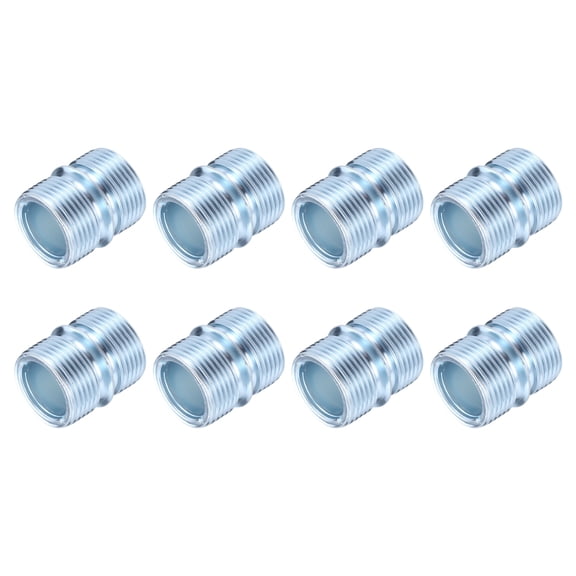 Uxcell 8 Pack Metal Rack Connector, 1.1" x 0.98" Wire Shelving Poles Coarse Thread Connector Shelf Holder Connection for Storage Shelf Wire Shelving Unit Replacement Parts, Silver