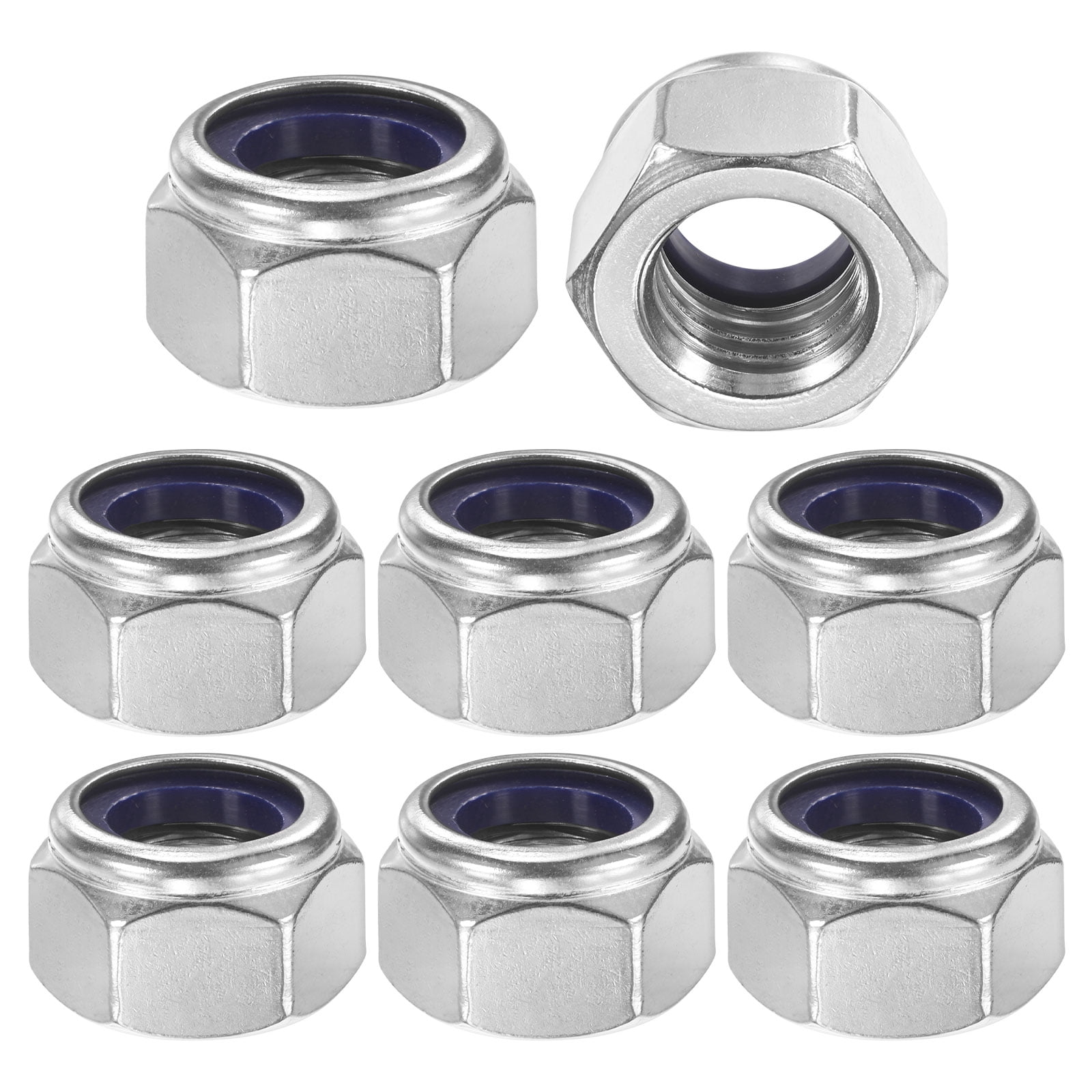 4er Pack Metrische Nyloc-Muttern M24 – Nylon-Einsatz Sicherungsmuttern, Verzinkt, Nach DIN 985