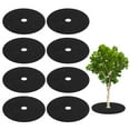 thumbnail image 1 of Uxcell 8 Pack Non Woven Tree Cover Rings,5.9 Inch Weed Fabric Cover,Apply To Tree Mulch Ring(Round Black), 1 of 7