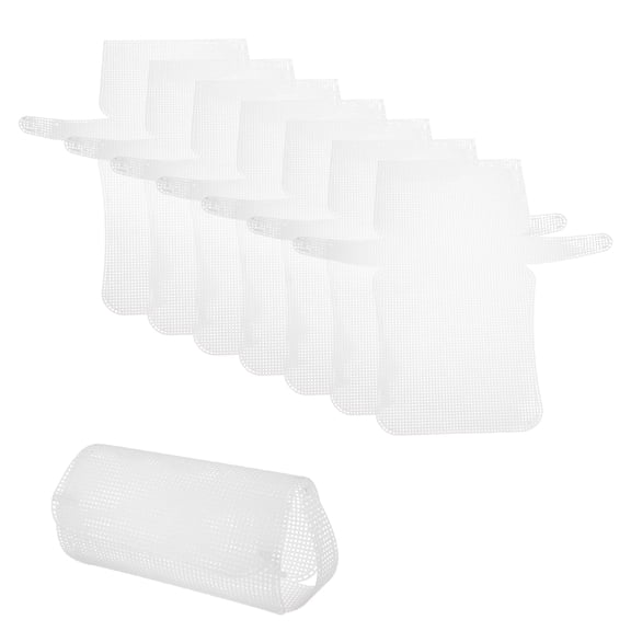 Uxcell 8 Pack Plastic Mesh Canvas Sheet, 13.2 x 14 Inch Plastic Mesh Sheets for Crochet  Purse Making, Blank Canvas for Embroidery, Crafting,  DIY Project, White (Small, 17.5 cm)