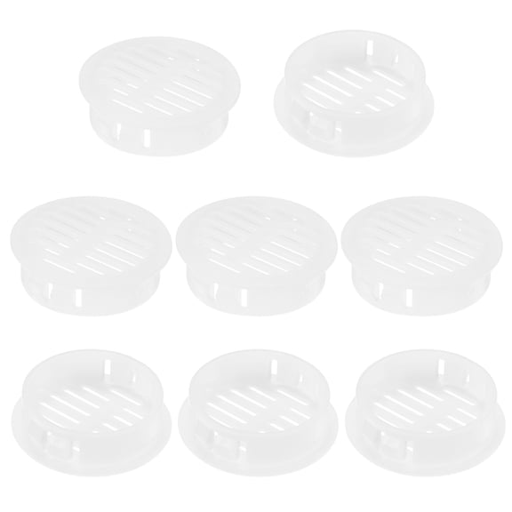 Uxcell 8-Pack Round Soffit Vents, 35mm/1.38 Inch Plastic Circular Soffit Vent Cover Air Vent Grille Mesh Hole for Bathroom/Home [White]