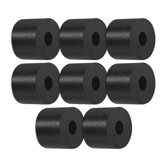 Uxcell 8-Pack Rubber Isolation Washers, 0.8" OD 0.2" ID 0.6" Thick for Home and Car Accessories, Black