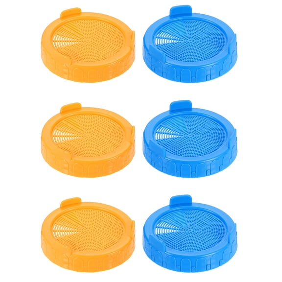 Uxcell 8 Pack Sprouting Lids 86mm Wide Mouth Canning Jar Lid, Green