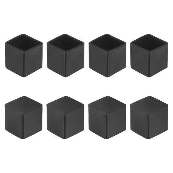 Uxcell 8-Pack Square Furniture Leg Caps, 0.78" (20mm) Leg Caps for Chairs/Table/Bed