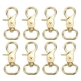 thumbnail image 1 of Uxcell 8 Pack Swivel Snap Hook, 20mm(3/4") Trigger Snap Heavy Duty Metal Lobster Claw Clasp Lanyard Clips for Straps Bags Belting Leathercraft, Light Gold, 1 of 6