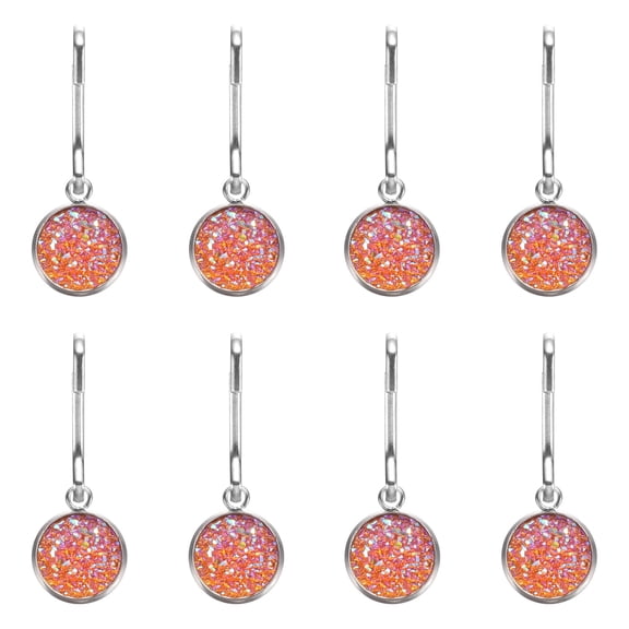 Uxcell 8 Pack Zipper Pulls Charm, Zipper Pull Replacement Repair Zip Head Handle for Luggage Clothing Jackets Backpacks Boots (Light Pink)