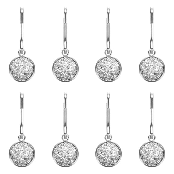 Uxcell 8 Pack Zipper Pulls Charm, Zipper Pull Replacement Repair Zip Head Handle for Luggage Clothing Jackets Backpacks Boots (Silver)