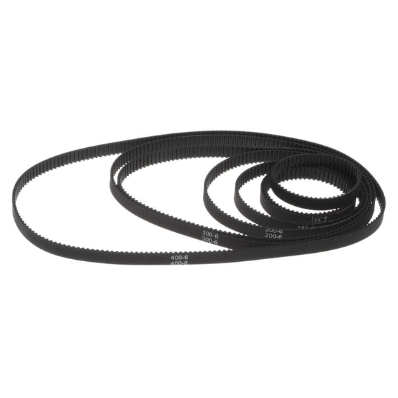 Uxcell 8 Packs 2GT Closed Loop Timing Belt Assorted 110/112/122/158/200/280/300/400mm Length, 6mm Width 3D Printer Belts