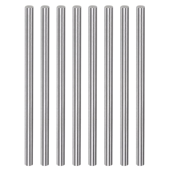 Uxcell 8 Packs 5mm x 100mm High Speed Steel (HSS) Round Rod Lathe Bar Stock DIY Tool