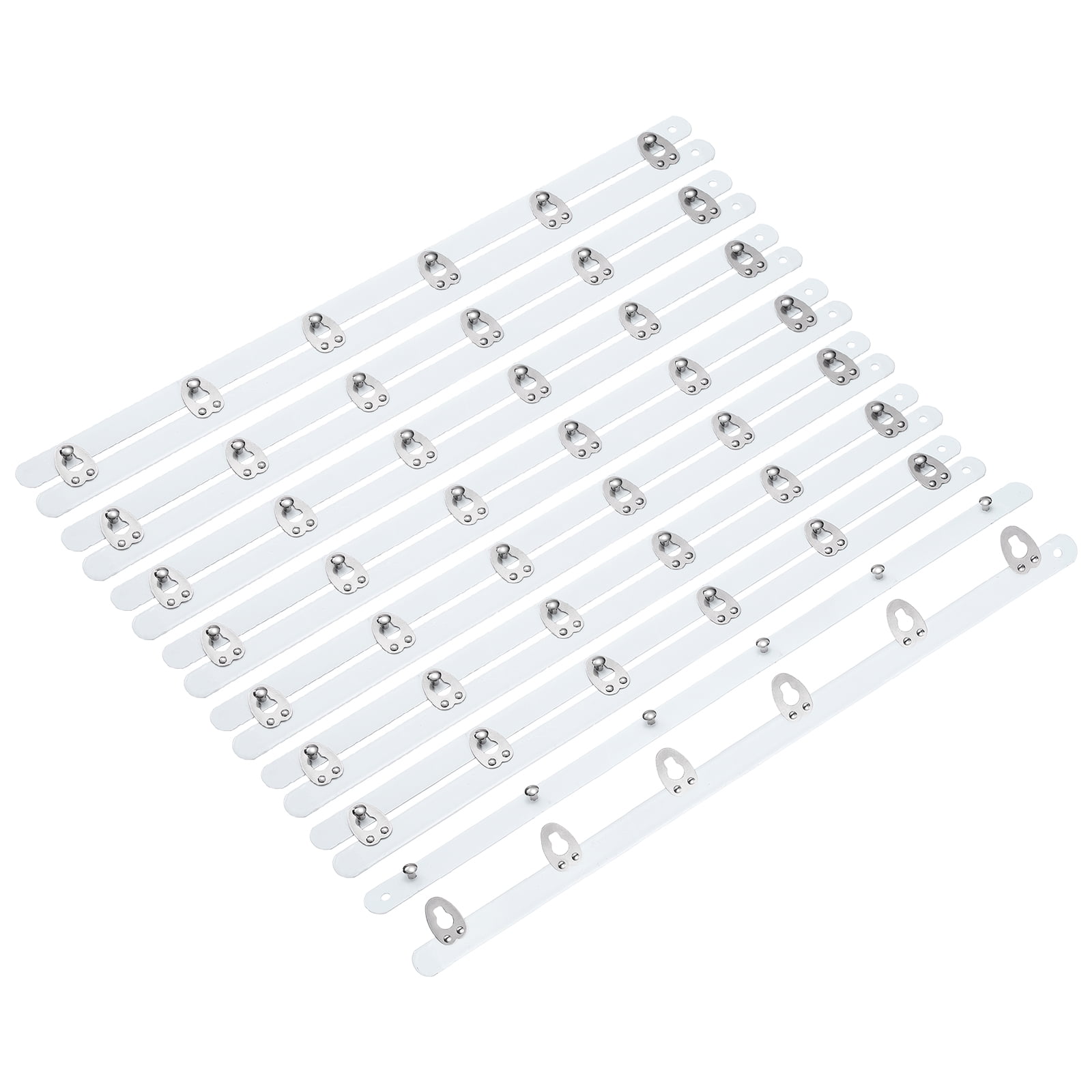 Uxcell 8 Pairs Corset Busk, 12" Metal Spring Steel Boning Support with 6 Buttons 0.5 Width