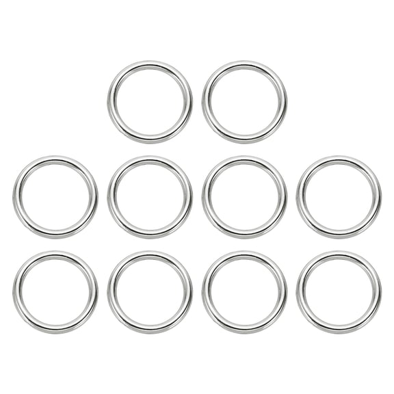 Uxcell 8 Pcs 0.8" Metal O Rings, Electroplated Zinc Alloy O Ring Buckle, Silver
