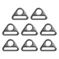 thumbnail image 1 of Uxcell 8 Pcs 1 inch Triangle Buckles Adjuster Triangle D Rings Strap for Purse Straps Keychain Lanyard Dark Silver, 1 of 6