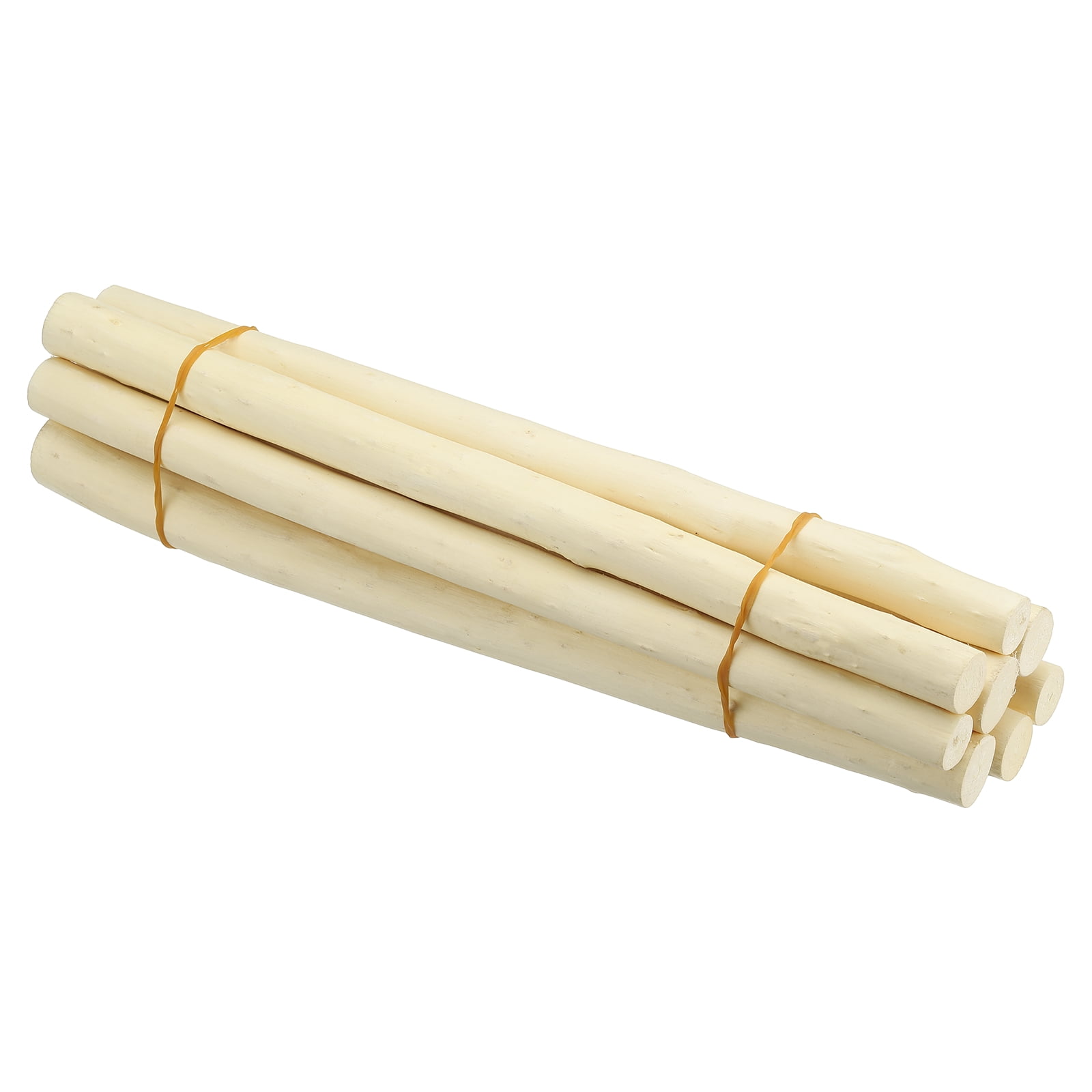 Uxcell 8 Pcs / 40cm Wood Log Sticks, 0.6-1.2inch inch in Diameter Natural Wood Craft Sticks, Dried Wood Sticks Decorative Wood Branch Sticks for DIY Crafts Accessory Photo Props, White