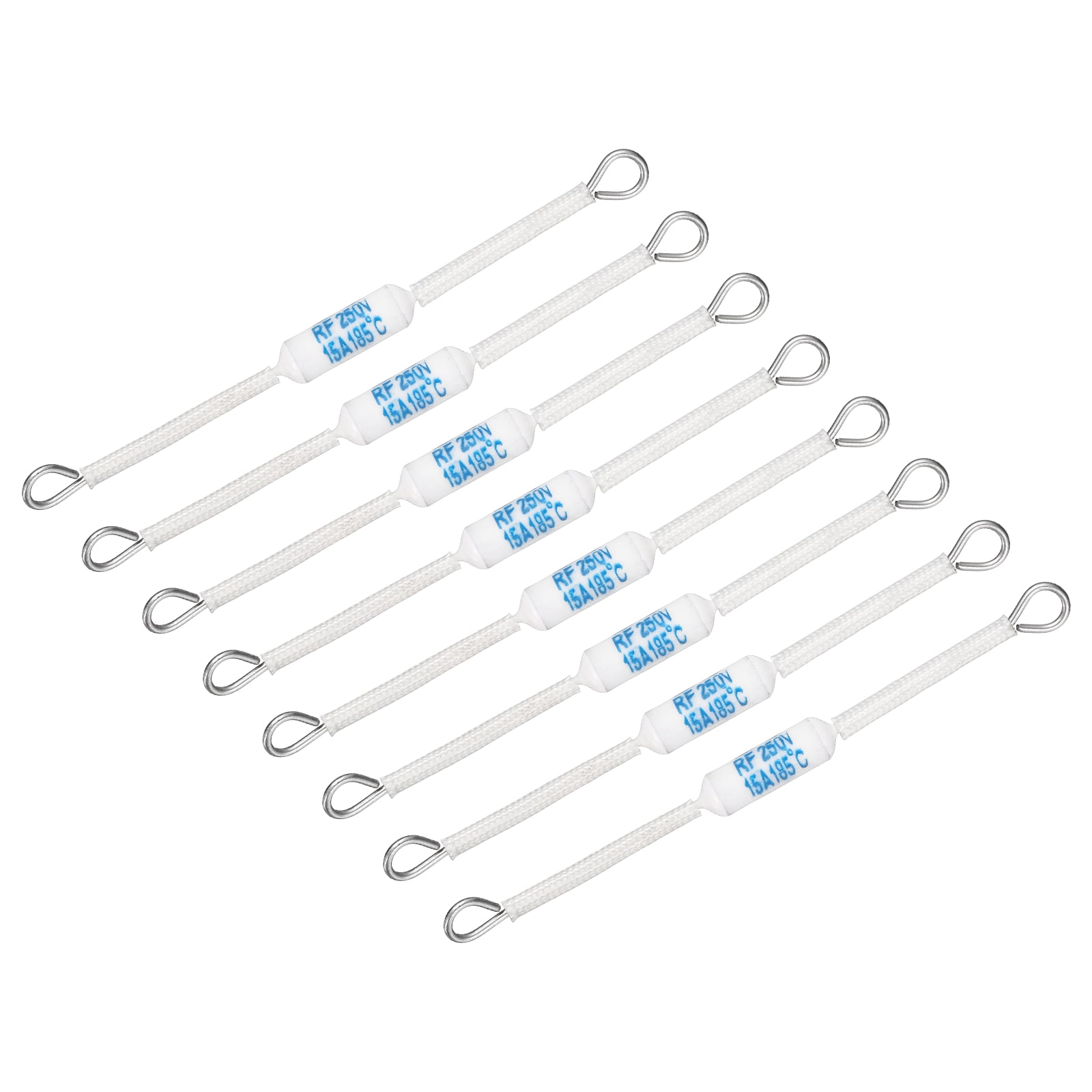 Uxcell 8 Pcs Ceramic Thermal Fuse 185 °C 365 °F 15A 250V Celsius ...