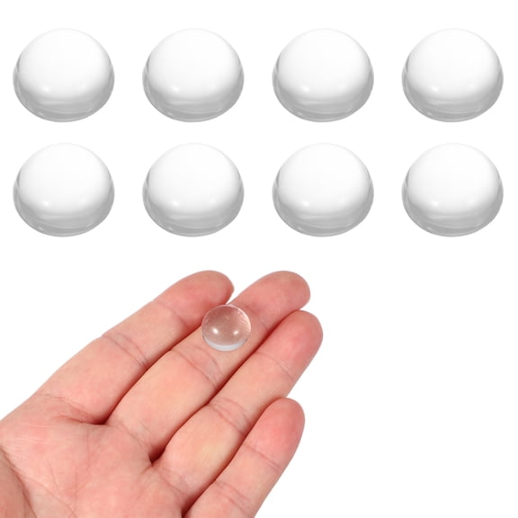 Uxcell 8 Pcs Convex Lens, 15mm OD 13mm Focal Length Magnifier Lens Optical Lenses Borosilicate Magnifying Glass Flat Convex for DIY Crafts Office Home Science LED Spotlights Flashlights