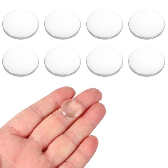 Uxcell 8 Pcs Convex Lens, 18mm OD 28mm Focal Length Magnifier Lens Optical Lenses Borosilicate Magnifying Glass Flat Convex for DIY Crafts Office Home Science LED Spotlights Flashlights