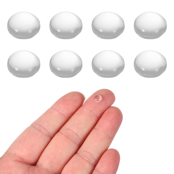 Uxcell 8 Pcs Convex Lens, 6mm OD 6mm Focal Length Magnifier Lens Optical Lenses Borosilicate Magnifying Glass Flat Convex for DIY Crafts Office Home Science LED Spotlights Flashlights