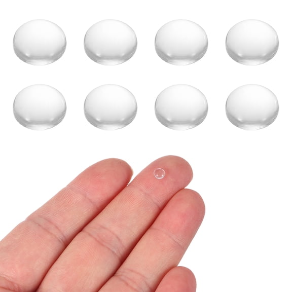 Uxcell 8 Pcs Convex Lens, 8mm OD 11mm Focal Length Magnifier Lens Optical Lenses Borosilicate Magnifying Glass Flat Convex for DIY Crafts Office Home Science LED Spotlights Flashlights
