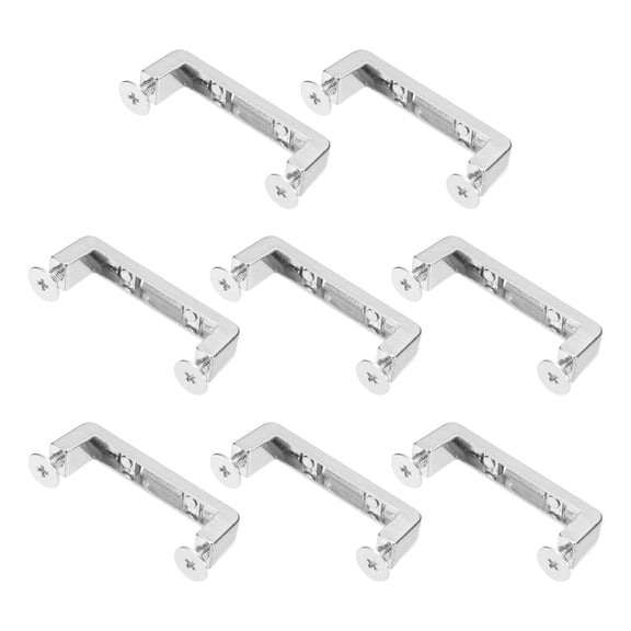Uxcell 8 Pcs D-Ring Connector Buckles, 1.22" Alloy Right Angle Arch Bridge Buckles Chain Strap Connector with Screws for Bag DIY Leather Crafts Hardware, Silver