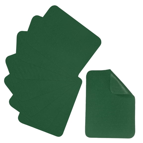 Uxcell 8 Pcs Fabric Iron on Patches, 3.7 x 4.9 Inch Twill Imitation Denim Jean Pants Inside & Outside Patch for Cotton Clothes Ripped Jean Bag Hat Holes Repair Decorating Kit, Dark Green