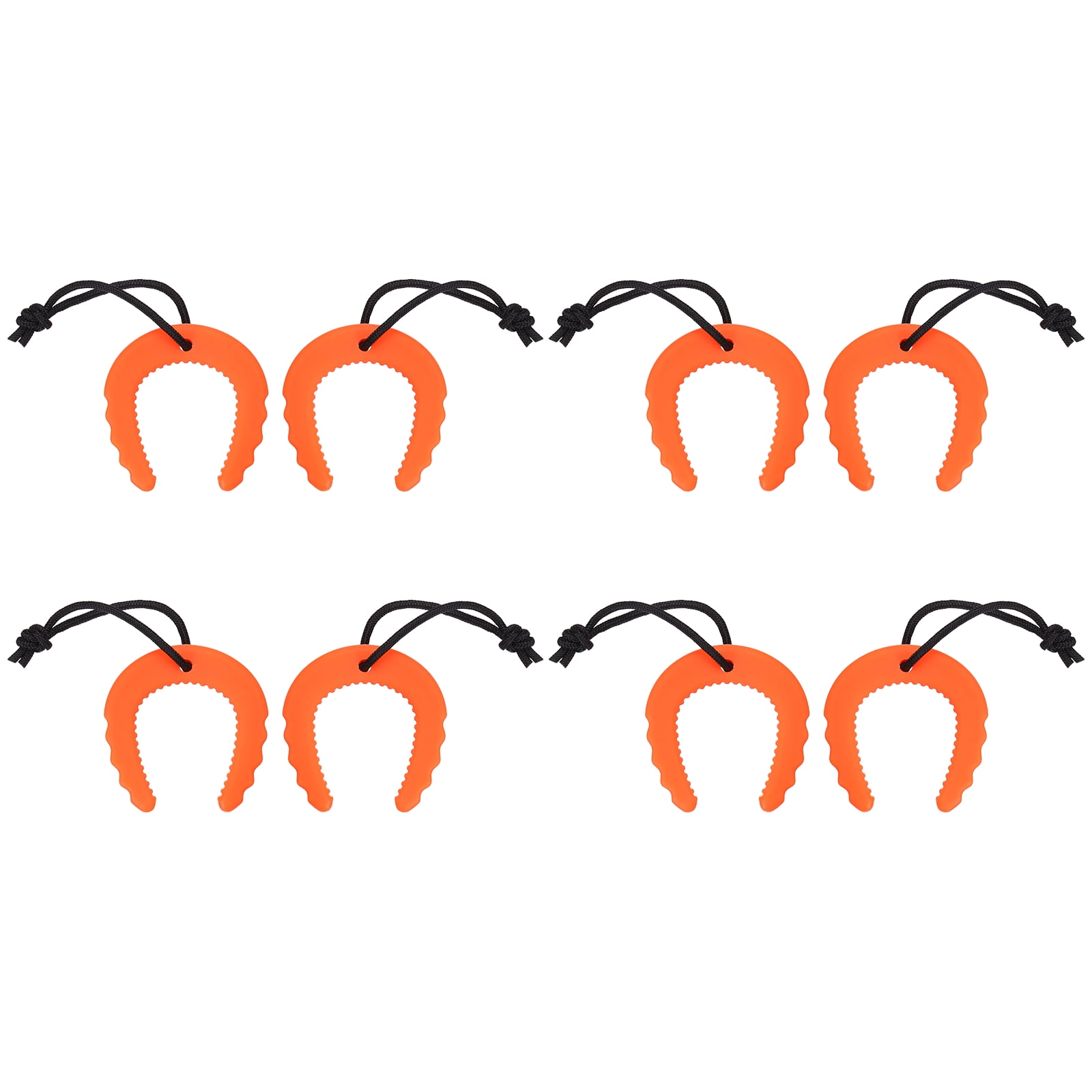 Uxcell 8 Pcs First Responder Door Stop, 2.36" Plastic Door Jam Stoppers with Nylon Cord Attachment for Home Safety Services Door Pinch Guard from Closing, Orange