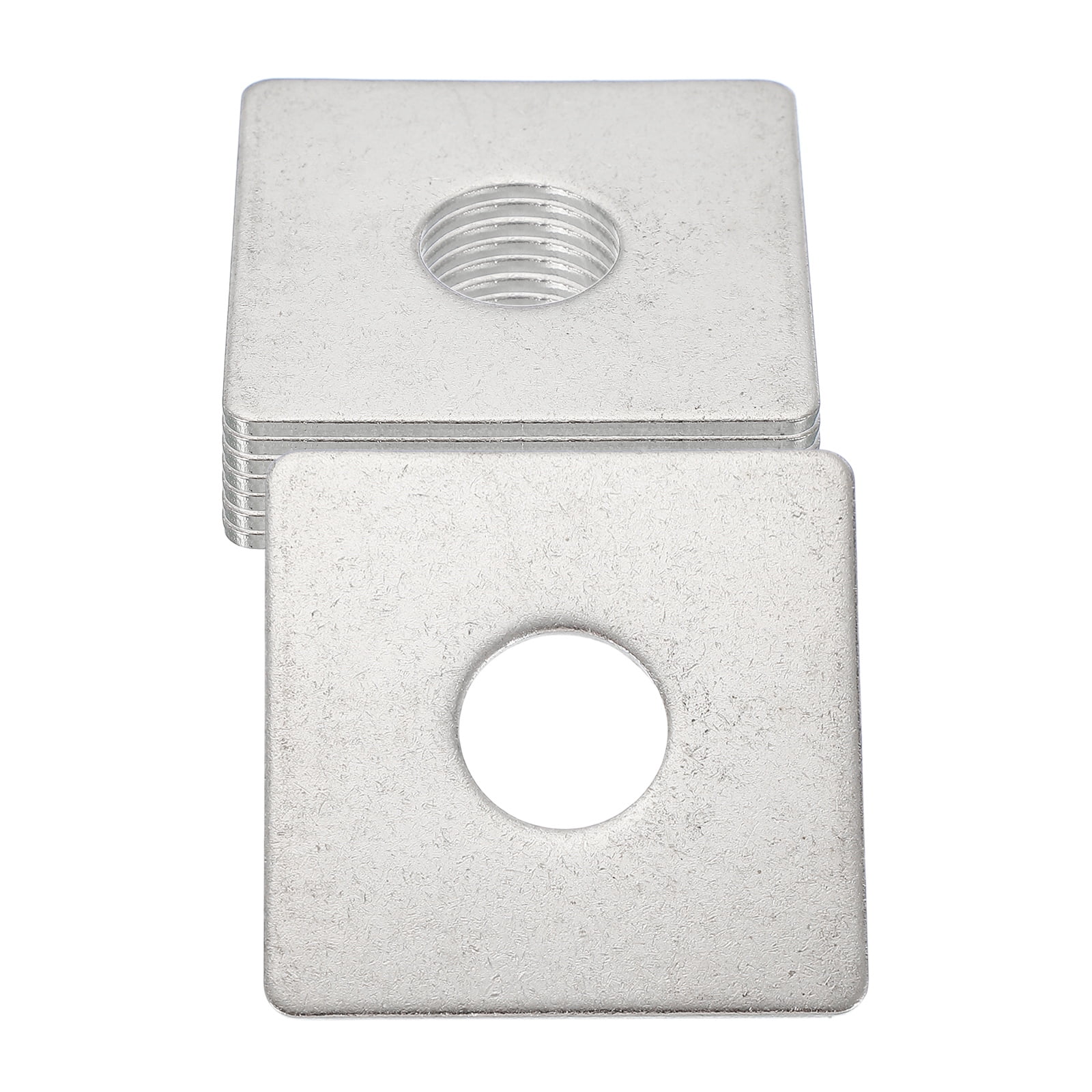 Uxcell 8 Pcs Flat Square Plate Washer, 16MM ID x 50MM OD x 2MM Thick 304 Stainless Steel Flat Pad Spacer Gasket for Bolts Factories Bathroom Repair Shops Construction, Silver