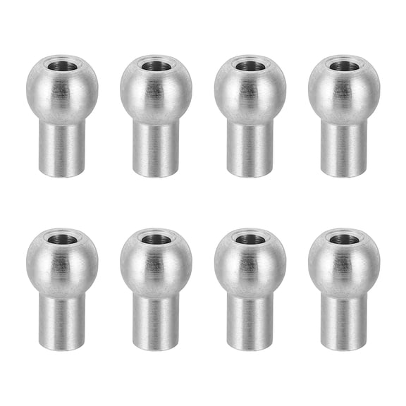 Uxcell 8 Pcs Gym Wire Rope Stainless Steel Short Spherical Stopper, Cable Ball Stopper for 5mm Cable Gym Machine Replacement End Home Fitness Equipment Running Yoga Accessories