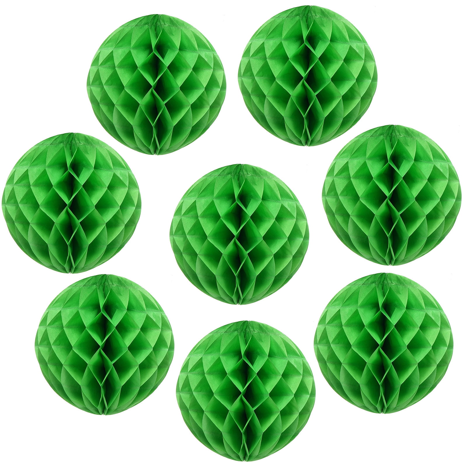 Uxcell 8 Pcs Honeycomb Balls, 10" Dia Honeycomb Flower Paper Pom Poms Paper Flowers Crafts for DIY Crafting Home Decor Birthday Christmas Party, Fruit Green