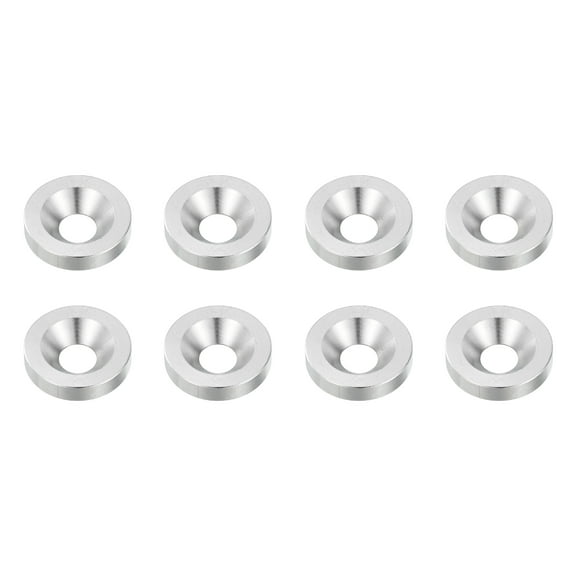 Uxcell 8 Pcs M10 Finish Countersunk Washer, 6x30mm 304 Stainless Steel Counterbore Head Washers Gaskets Shim for Mechanical Accessories Parts, Silver