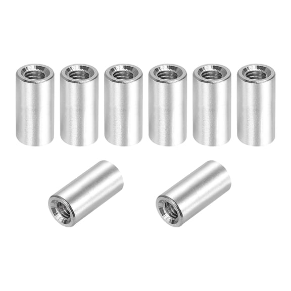 Uxcell 8 Pcs M3x10mm Round Aluminum Standoff Column Spacer, Coupling Screws Female Threaded Spacers for RC Multirotor Parts DIY FPV Quadcopter (Silver Tone)
