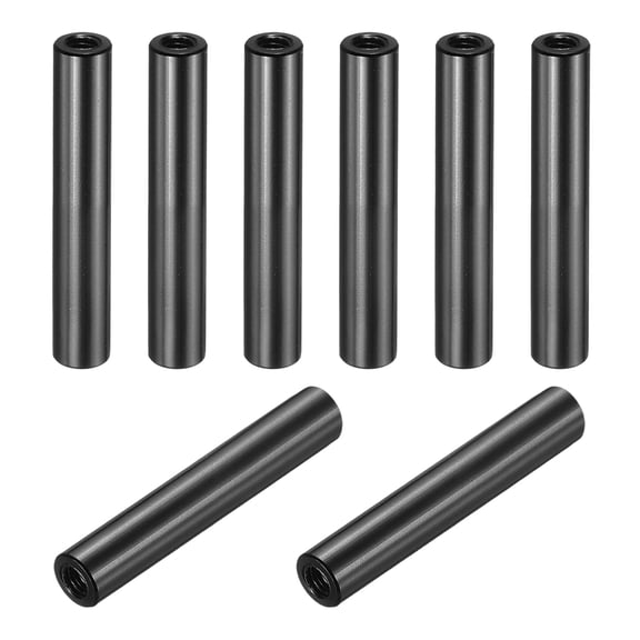 Uxcell 8 Pcs M3x30mm Round Aluminum Standoff Column Spacer, Coupling Screws Female Threaded Spacers for RC Multirotor Parts DIY FPV Quadcopter (Black)
